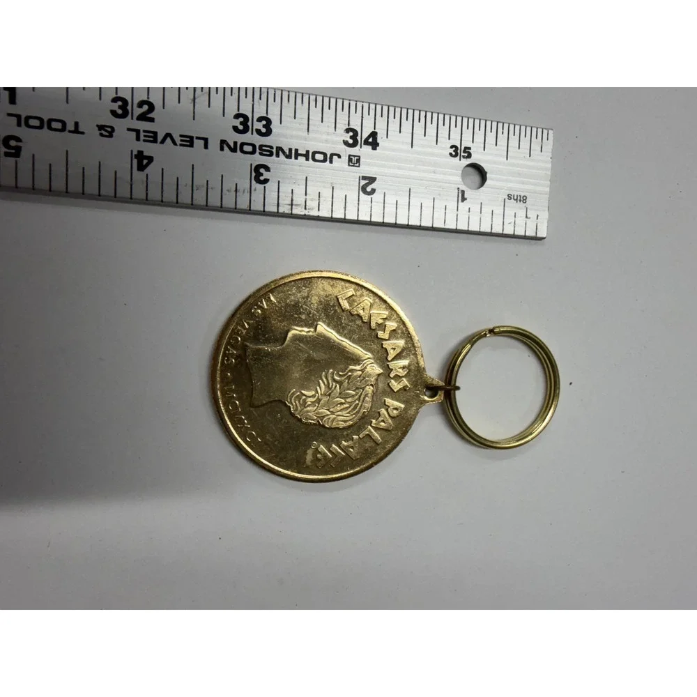 Vintage Caesars Palace Las Vegas 1991 Coin Keychain